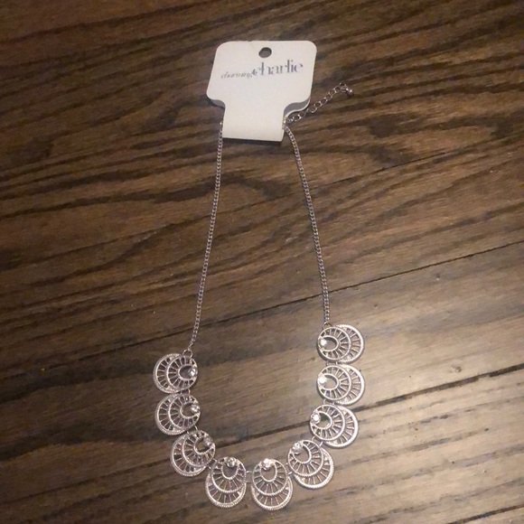 Charming Charlie Silver Statement Necklace! - Picture 2 of 3